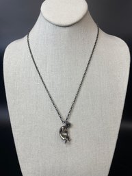 Vintage Masha Kokopelli Sterling Silver Charm Pendant Necklace