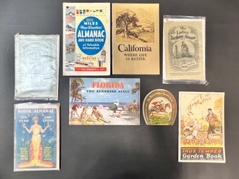 Collection Of Early Ephemera Including Almanacs, Advertising Books And More
