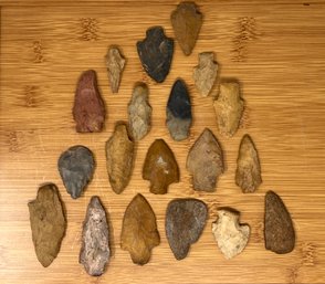 Collection Of Native American Arrow Heads