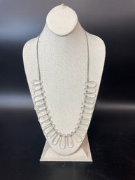 Ann Lightfoot Clear Quartz Necklace On Braided Cord Local Maker Old Lyme