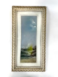 Antique Framed Pastel Seascape Painting