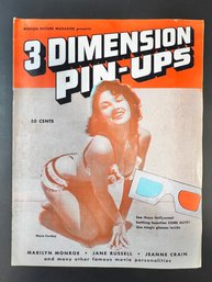 Vintage 1950s  3D Pinups Magazine Complete W/ Glasses!