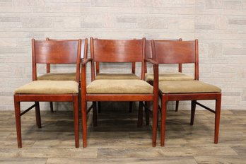 Set Of Six Mid Century Modern Dining Chairs 5 Sides 1 Arm