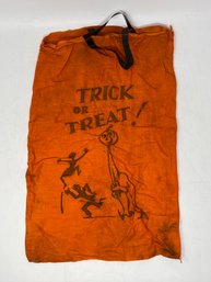 Early Handmade Cloth Trick Or Treat Bag - As Is