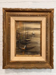 Etta Benjamine Cien Oil On Canvas Nautical Painting