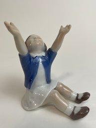 Bing And Grondahl Porcelain Figure Of A Girl Sitting