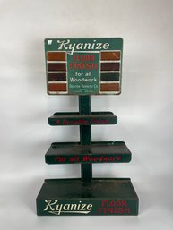 Vintage Kyanize Floor Finish Display Shelf