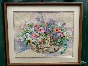 Framed Floral Tapestry