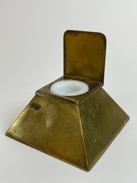 Arts And Crafts Style Bradley And Hubbard Brass Inkwell