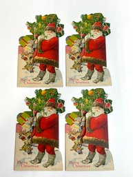 Set Of Four Vintage Christmas Cards - New Old Stock