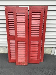 Group Of 4 Red Shutters