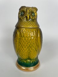 Figural German Ceramic Owl Character Beer Stein