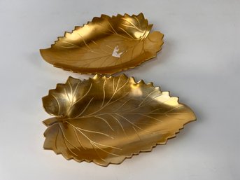Pair Of Neocraft Aluminum Leaf Plates
