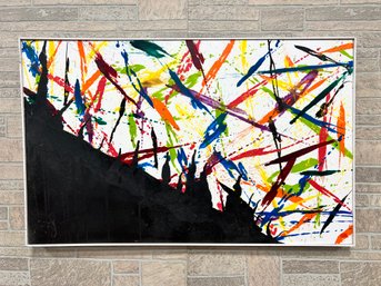 Framed Oil On Canvas Abstract Painting By Erik Sandberg-Diment