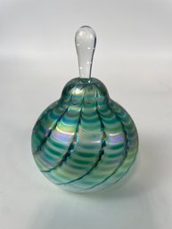 Art Glass Perfume Bottle Signed BEAUTIFUL