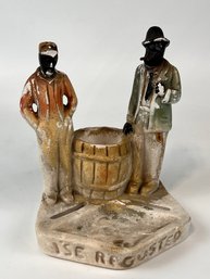 Folk Art Chalkware Statue / Ashtray - As Is