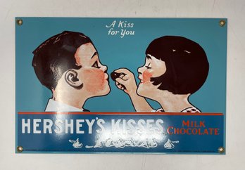 Hershey's Kisses Milk Chocolate A Kiss For You Tin Sign Advertising Reproduction