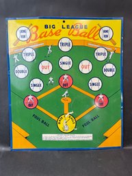 Vintage Double Sided  Big League Baseball Tin Litho Dart Board Game