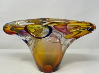 Adam Jablonski Signed Polish Art Glass Sculpture