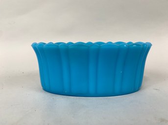 Vintage Blue Glass Candy Dish