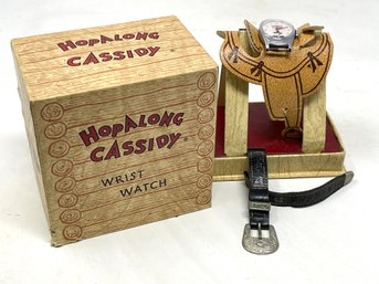 Vintage Hopalong Cassidy Children's Watch In Original Box - Untested