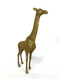Large Brass Giraffe Sculpture