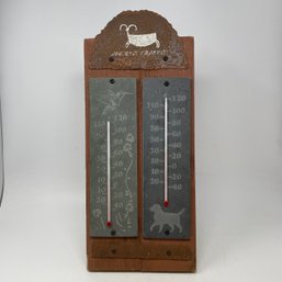 Ancient Graffiti Slate Thermometers Display