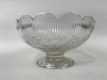 Vintage Glass Pedestal Bowl