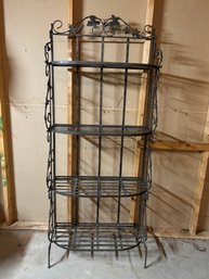 Vintage Wrought Iron Bakers Rack