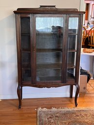 Antique Cabriole Legged Display Cabinet