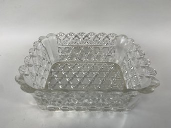 Vintage Glass Rectangular Bowl