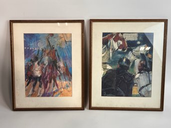 Pair Of Framed Sports Prints