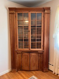 Antique Pine Corner Cupboard