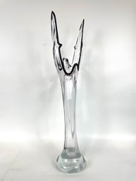 Mid Century Swung Glass Vase