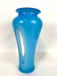 Modern Blue Art Glass Vase