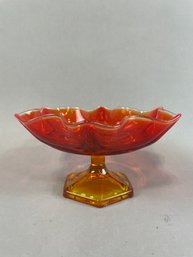 Viking/L.G. Wright Orange Footed Compote