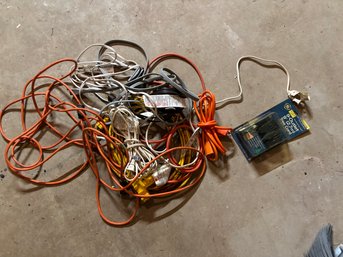 Large Lot Of Extension Cords