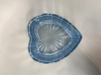 Vintage Glass Heart Dish