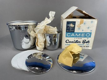 Vintage Cameo 4 Piece Canister Set New In Box