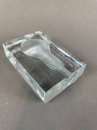 Vintage Glass Light Bulb  Paperweight/Ash Tray