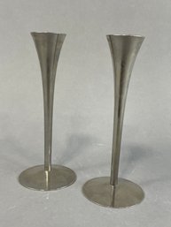 Solingen MCM Chrome Candle Pair Germany