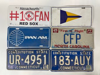 Collection Of 6 License Plates