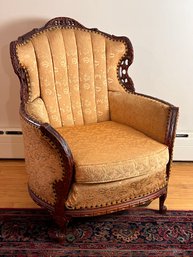 Antique Victorian Carved Barrel Back Chair