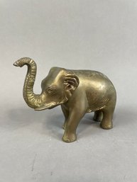 Vintage Brass Elephant Ornament Paperweight