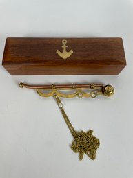 Wood Box With Bosun's Whistle