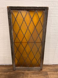 Large Leaded Stained Glass Window - As Is