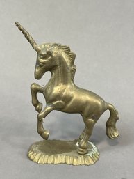 Vintage Brass Unicorn Figurine