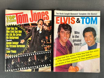 Pair Of Vintage Elvis And Tom Jones Magazines From The 1970s