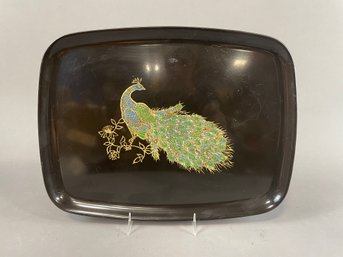 Vintage Couroc Peacock Tray