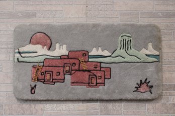 Post Modern Carpet Wall Art Southwestern Motif Pueblo